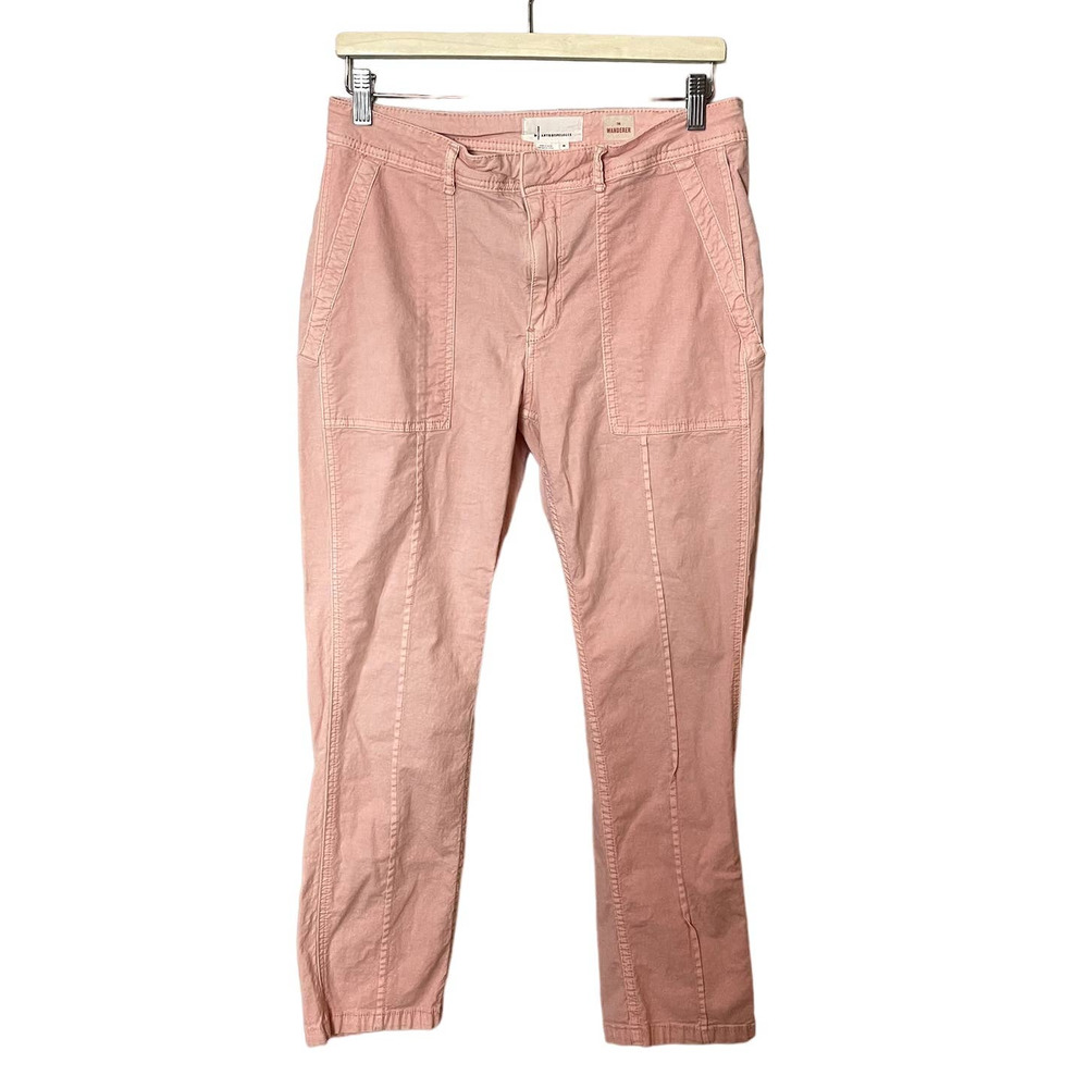 Anthropologie The Wanderer Dusty Pink Cargo Straight Leg Pants Size 30 - Picture 6 of 16